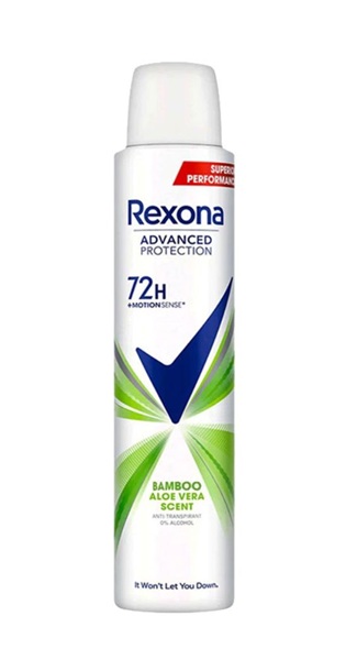 اسپری دئودورانت ۷۲ ساعته رکسونا مدل Bamboo & Aloe Vera